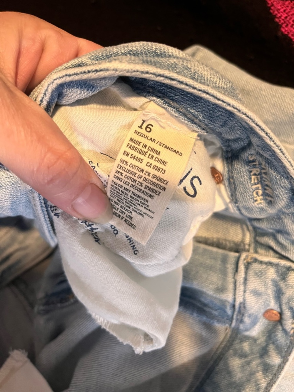 American Eagle Lightwash Distressed Straight leg Jeans - Picture 4 of 5